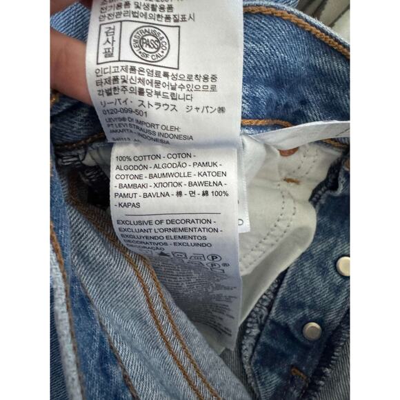 Levi's Vintage 90s Wedgie Distressed Denim Jeans Blue Size 26 - Picture 10 of 10